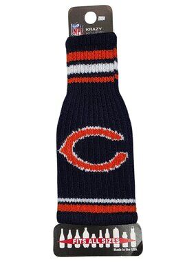 Chicago Bears NFL Knit Bottle Koozie Krazy Kover Made USA NWT